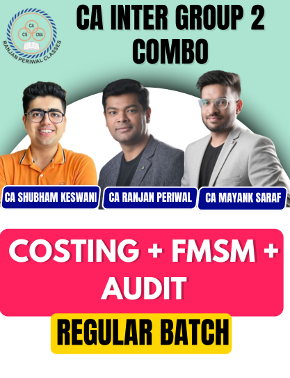 CA Inter Grp 2 Combo - Cost And Management Accounting & Audit & FMSM (Regular Batch)